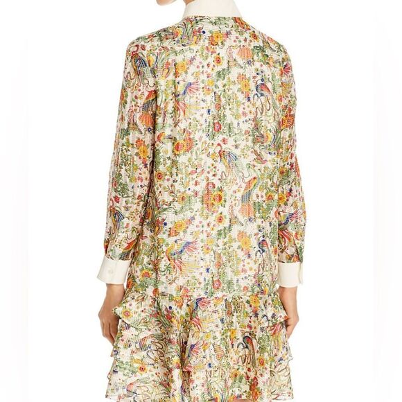 Tory Burch Printed Silk Botanical Dress, NWT - Picture 9 of 11